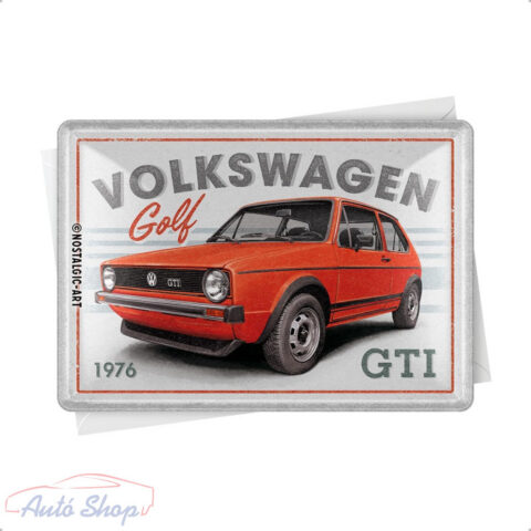 Nostalgic-Art retro fém képeslap VW Golf GTI 1976 (10×14 cm)