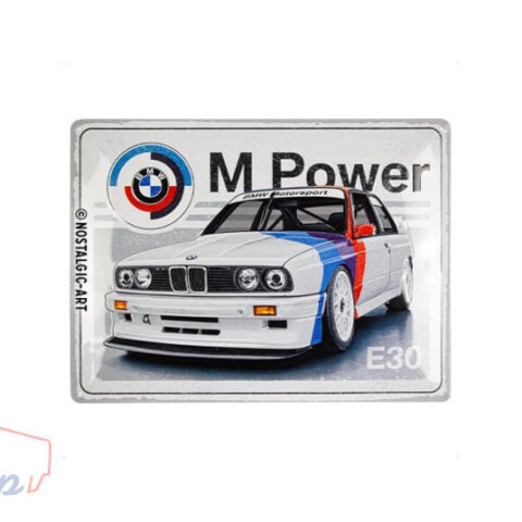Nostalgic-Art BMW E30 M3 retro fém képeslap 10×14 cm