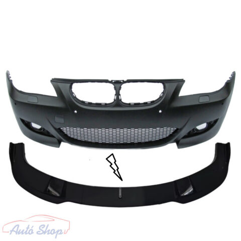 BMW E60/E61 M5 Style fényes fekete első lökhárító spoiler toldat