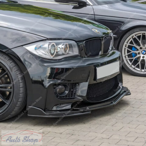 BMW E87/E82/E88/E81 1M Style fényes fekete M-Performance koptató lip spoiler 2004-2011