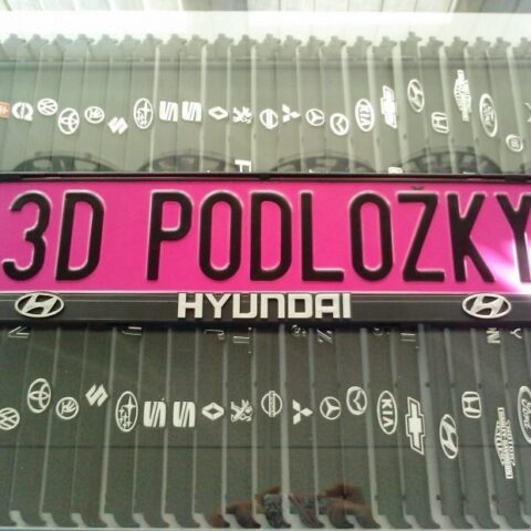 Hyundai 3D rendszámtábla tartó keret pár