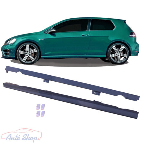Volkswagen Golf 7 oldalsó küszöbspoiler szett matt fekete PP műanyag 2012-2020