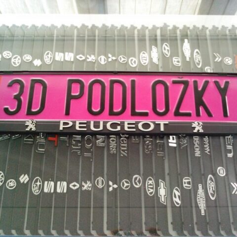 Peugeot 3D rendszámtábla tartó / keret