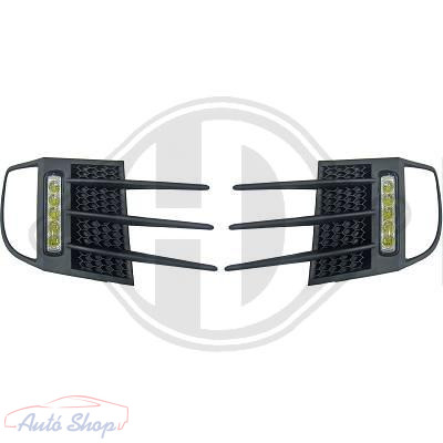 VW Golf VI GTD/GTI LED nappali menetfény készlet ráccsal R87 2008-2013