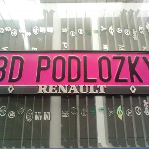 Renault 3D rendszámtábla tartó pár (rendszámkeret)