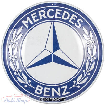 Mercedes-Benz Nostalgic Art fém kör garázstábla 35 cm (25105)