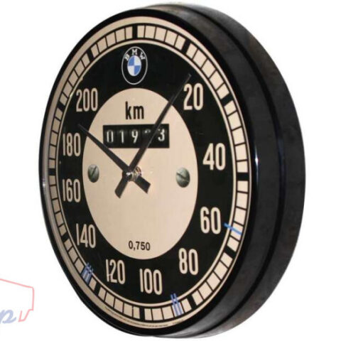 BMW Garage vintage falióra csiszolt fém (Art 51080)