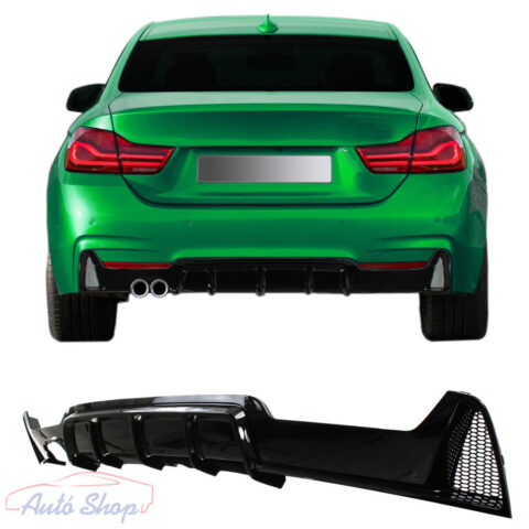 BMW F32/F33/F36 M4 Style fényes fekete hátsó lökhárító diffúzor