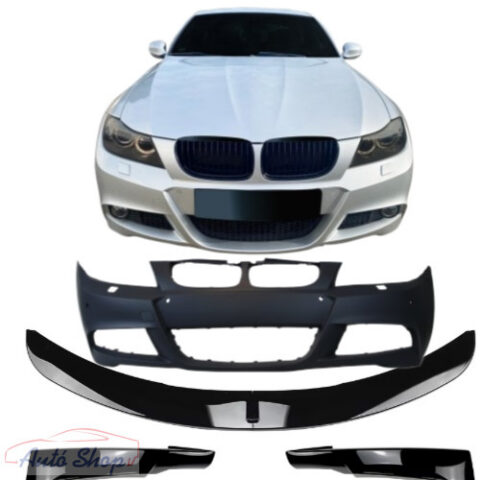 BMW E90/E91 M-Packet LCI első lökhárító szett lámpamosóval és PDC-vel 2008-2011