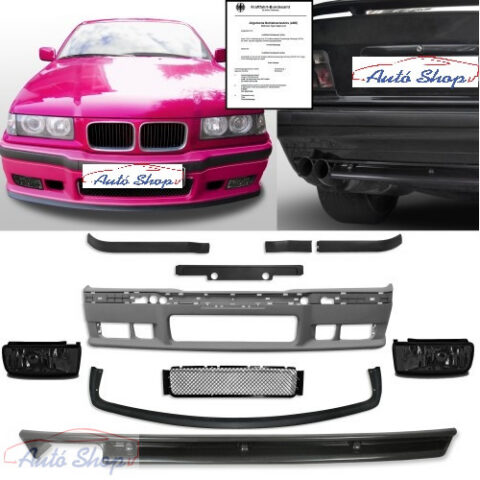 BMW E36 M3 M-Tech első lökhárító szett ködlámpával és hátsó diffúzorral
