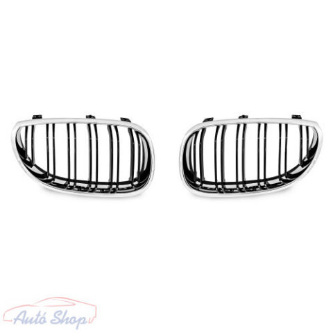 BMW E60/E61 króm/fekete hűtőrács (vese) 2004-2010