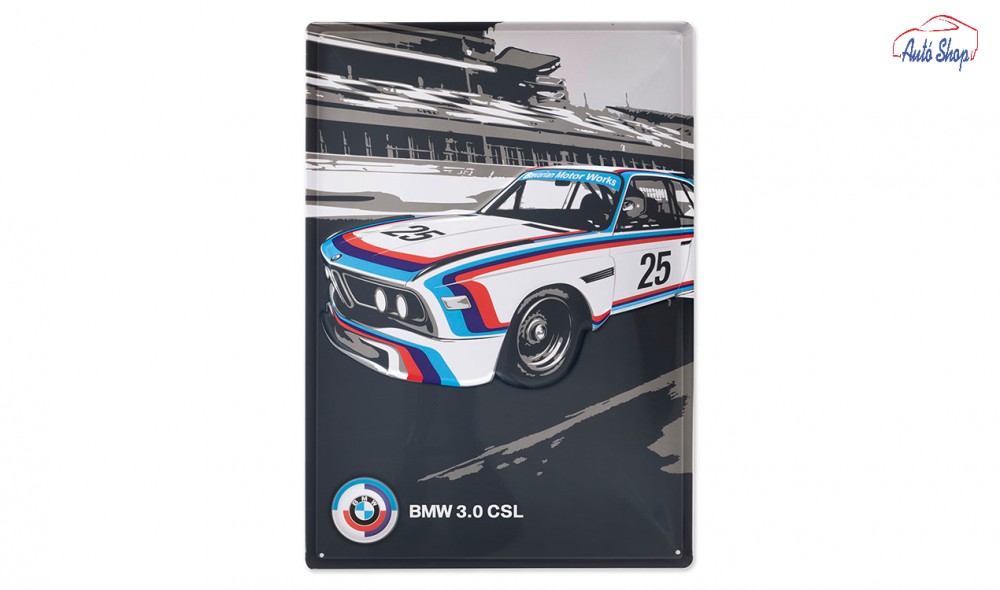 BMW Motorsport Heritage fémtábla 42×29,5 cm
