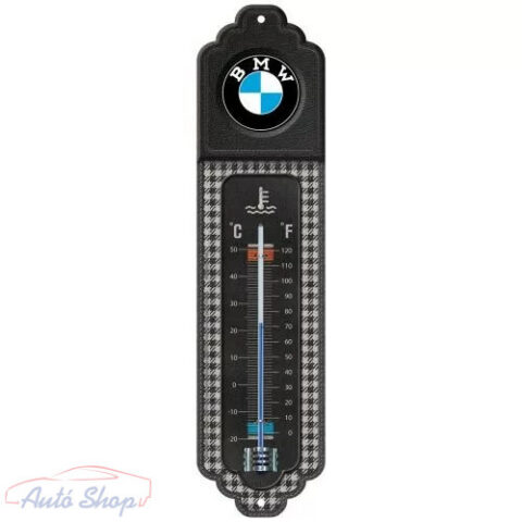 BMW Garage fém klasszikus pepita hőmérő vintage (80323)