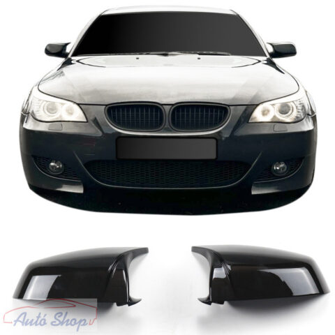 BMW E60/E61 LCI M-Tech visszapillantó tükör borítás fényes fekete/carbon 2007-2010