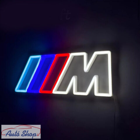 BMW Garage LED neon garázstábla 40×15 cm