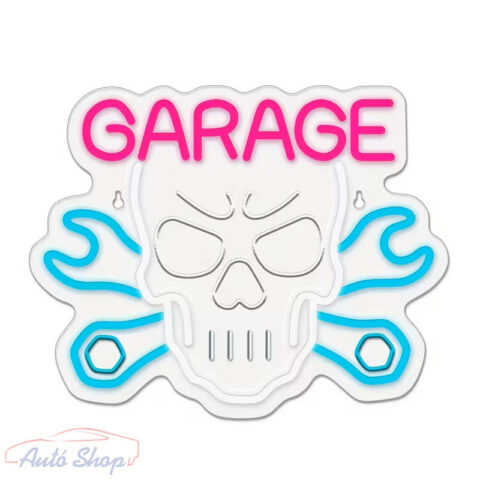 BMW Garage LED neon garázstábla 38×28,7 cm