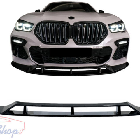 BMW X6 G06 / X6M első lökhárító spoiler fényes fekete 2019-