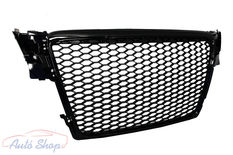 Audi A4 B8 RS stílusú lakkozott fekete hűtőrács 2007-2012 - Image 2