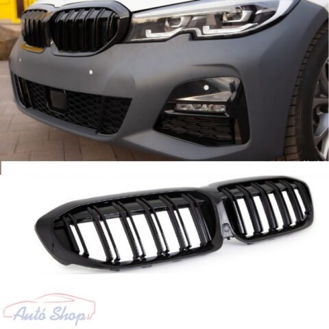 BMW G20/G21 M-Performance fényes fekete duplapálcás hűtőrács vese