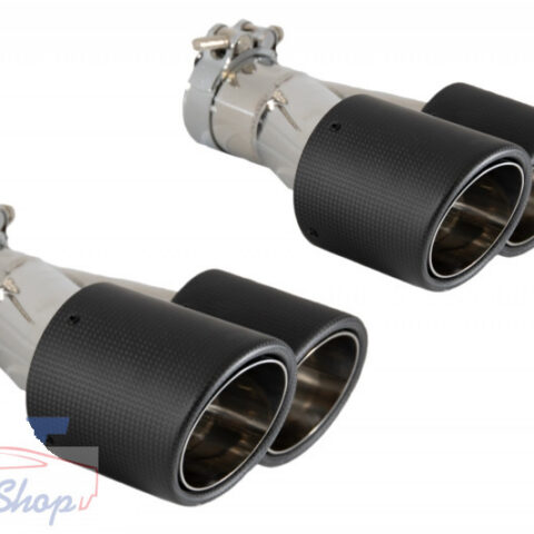 Karbon dupla kipufogóvég 60mm bemenet 304-es rozsdamentes acél