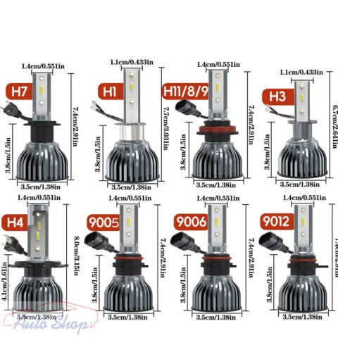 H1 Canbus LED izzó pár 160W 8000K 22000lm 1860 CSP chip