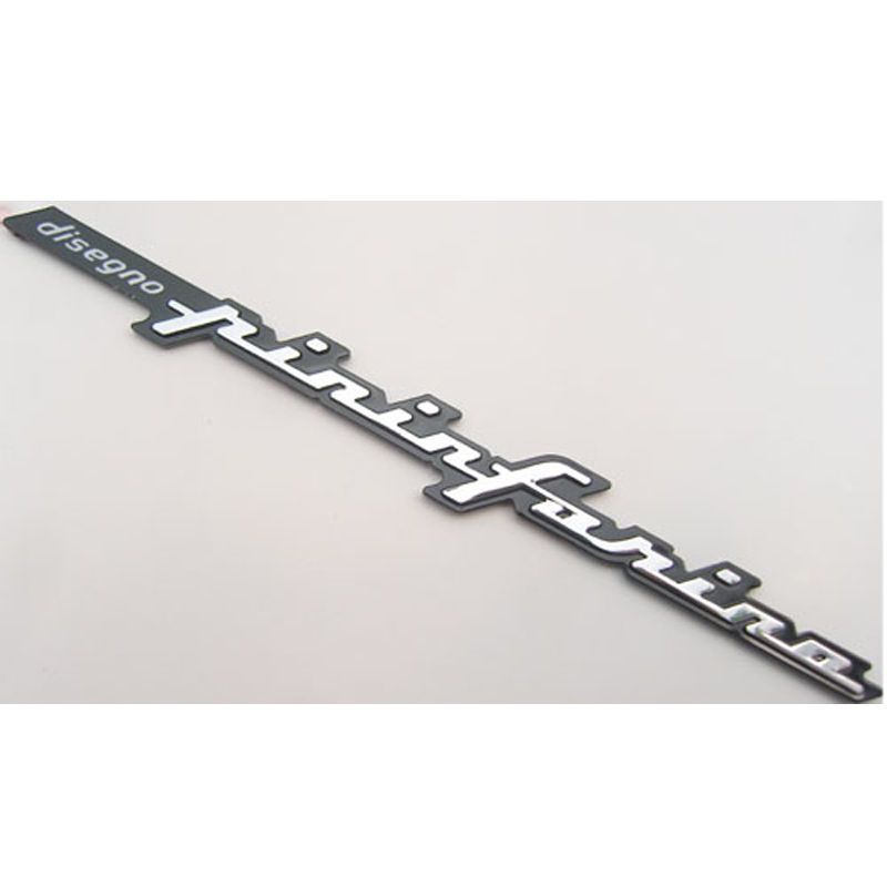 Pininfarina Design embléma alumínium 14×1,5 cm