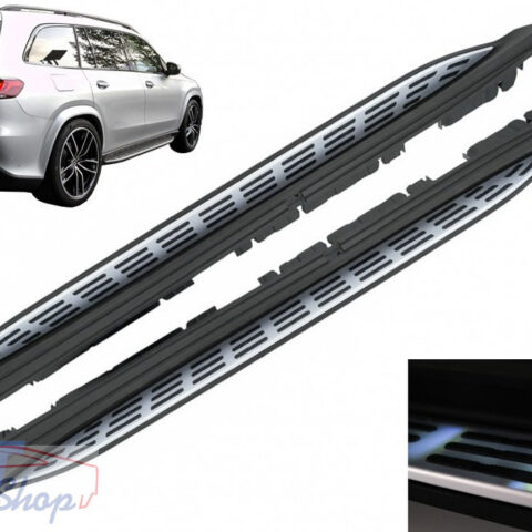 Mercedes-Benz GLS SUV X167 alumínium küszöb fellépő szett LED világítással 2019-2023