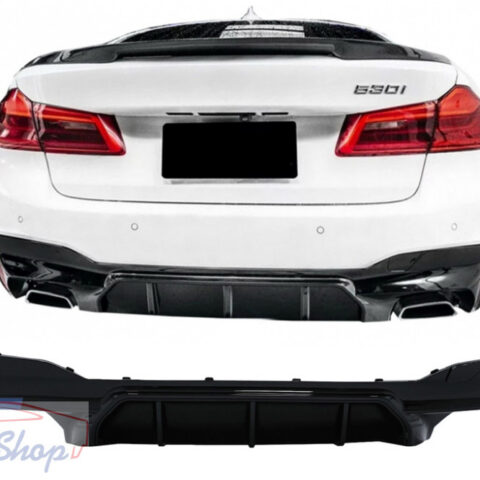 BMW G30/G31 M5 Style fényes fekete diffúzor toldat