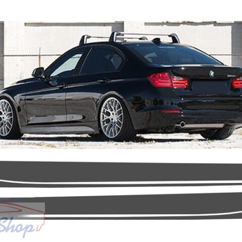 BMW F30/F31 M-Performance küszöb matrica szett sötétszürke