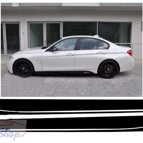 BMW F30/F31 M-Performance küszöb matrica szett matt fekete 2011-2018