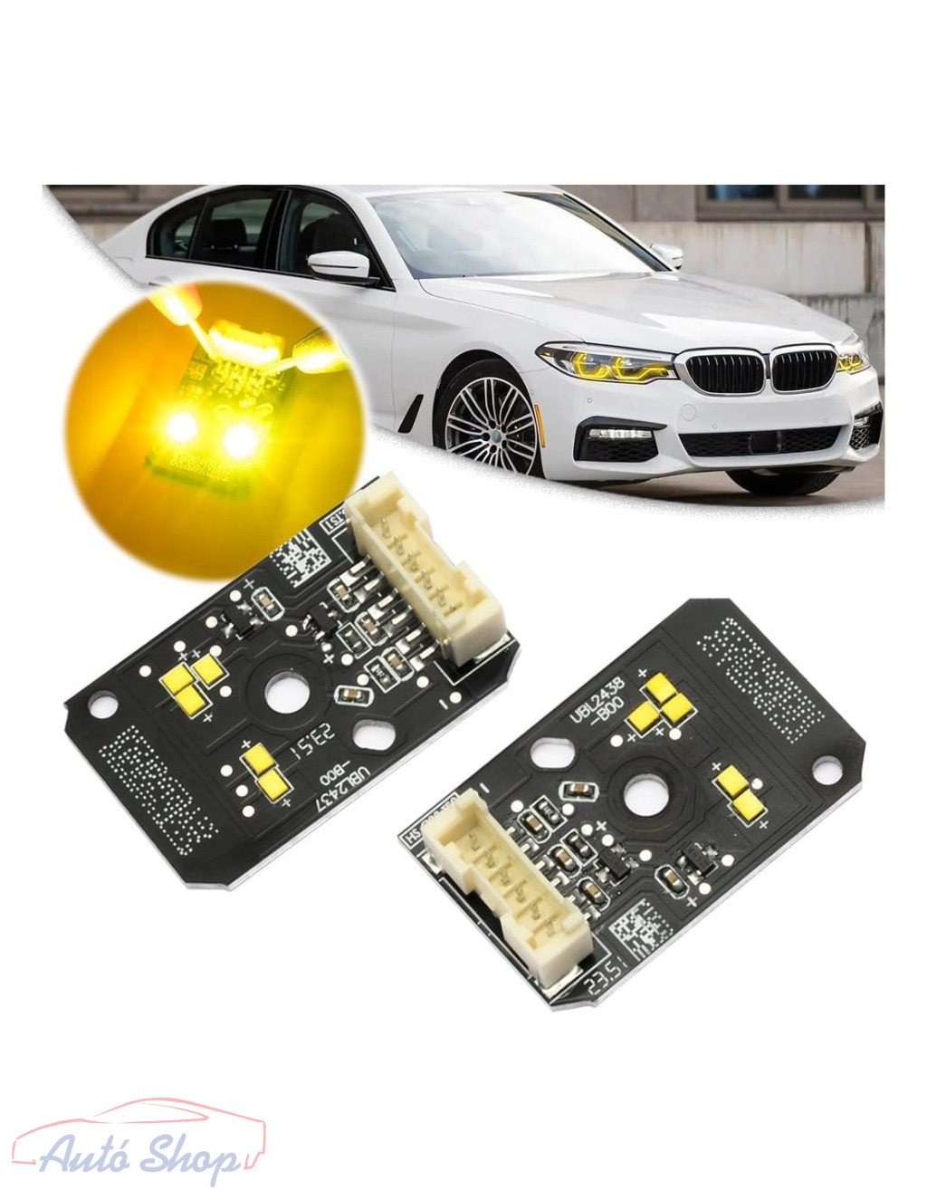 BMW G30/G31/G32 Seria 5/6 GT M5 CSL DRL angel eyes LED modul borostyánsárga