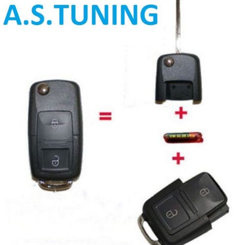 VW/Audi 433MHz távkapcsoló 1J0 959 753 AH ID48 chipkészlettel