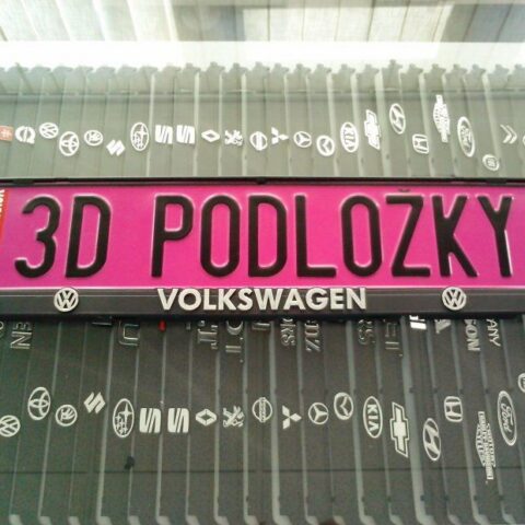 VW 3D rendszámtábla tartó keret pár