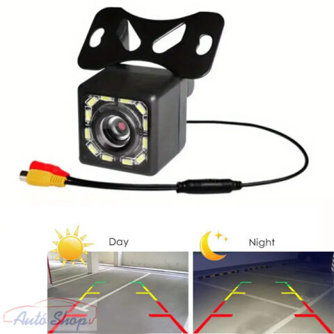 Éjjellátó 12 LED-es HD CCD tolatókamera RV parkoláshoz