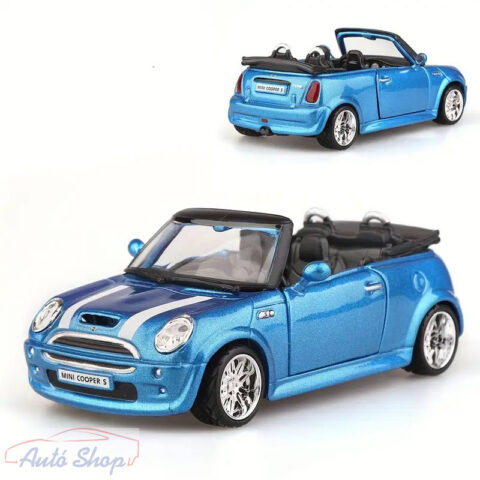 Mini Cooper S Cabriolet 1:32 modellautó kék