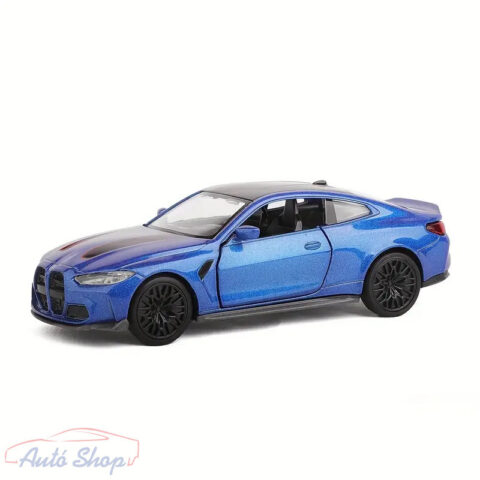 BMW M4 1:36 modellautó kék (Welly)