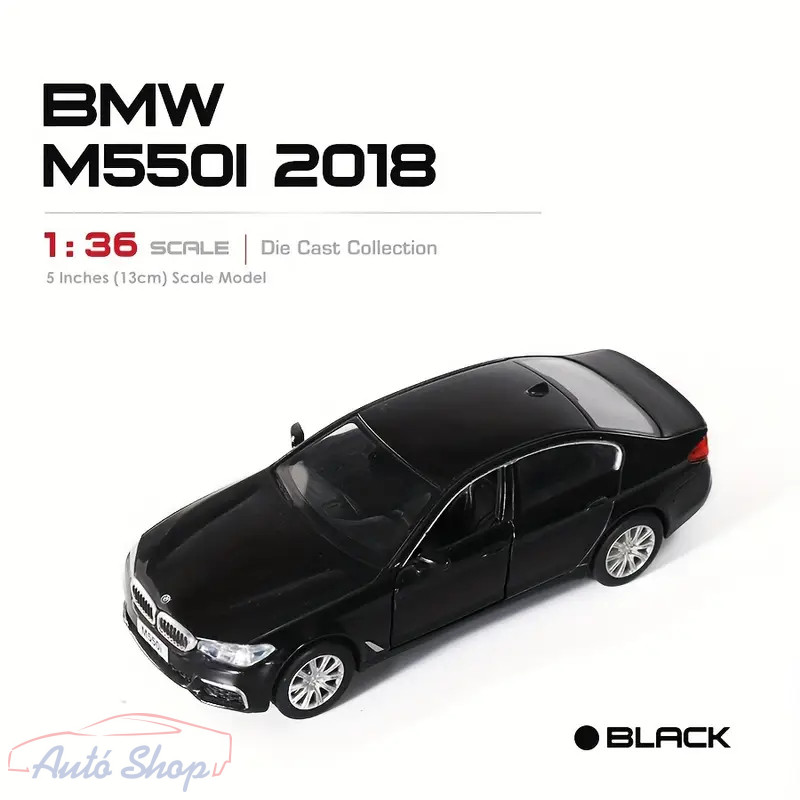 BMW G30 M550i modellautó fekete 1:36 - Image 3