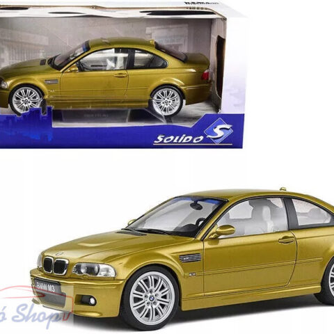 BMW E46 M3 sárga modellautó Solido 1:18