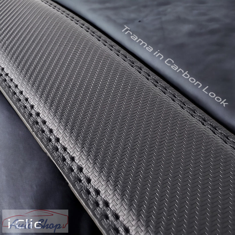 BMW férfi bőr öv fém csattal carbon look fekete - Image 4