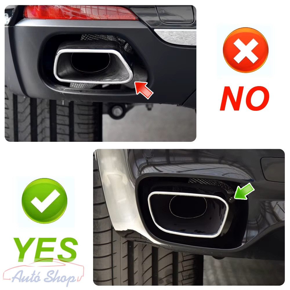 BMW X5/X6 F15/F16 lakk fekete kipufogóvég pár 2014-2019 - Image 3