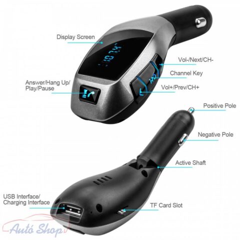 X5 Bluetooth FM transzmitter autós kihangosítóval